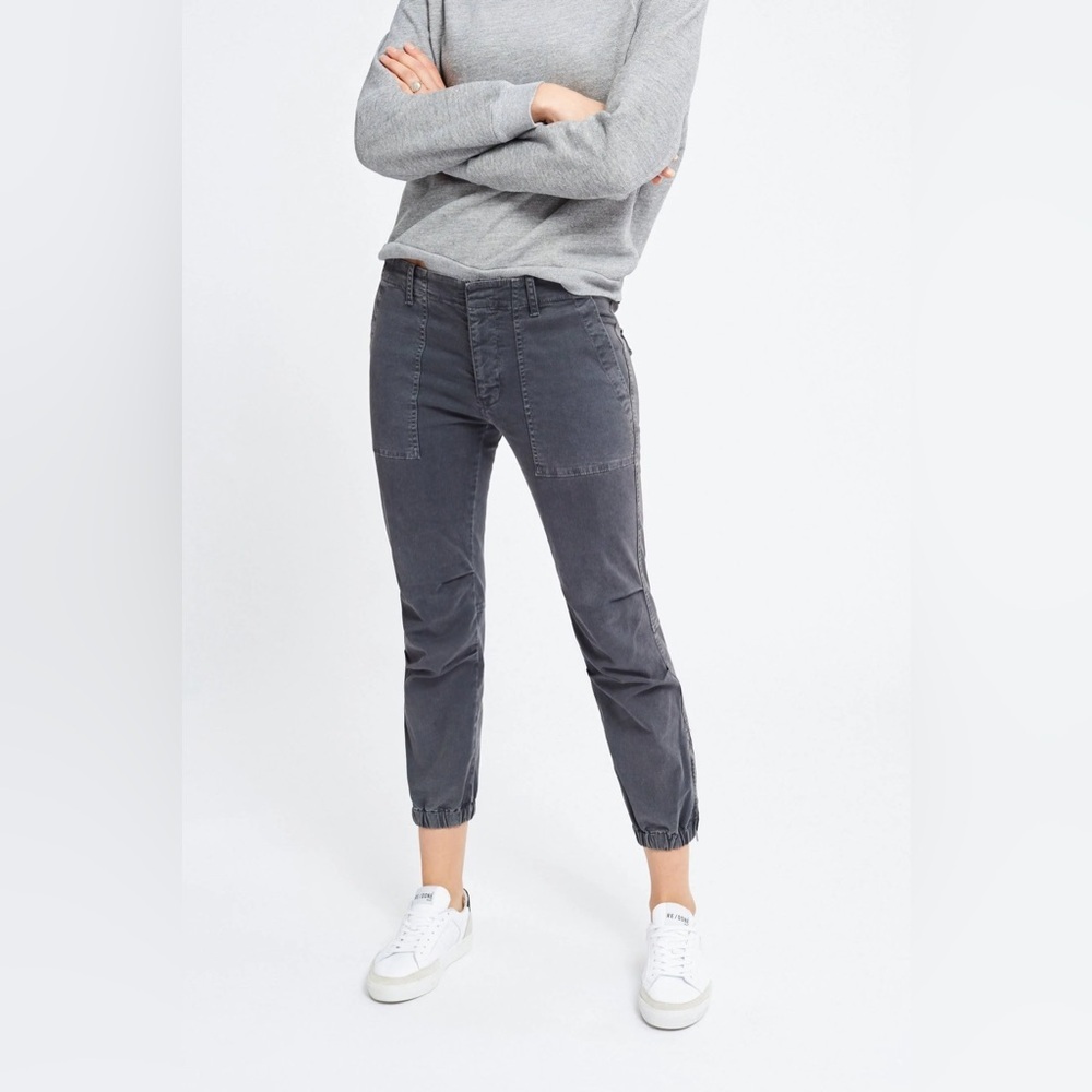 NILI LOTAN cropped military pants black grey 0 USA